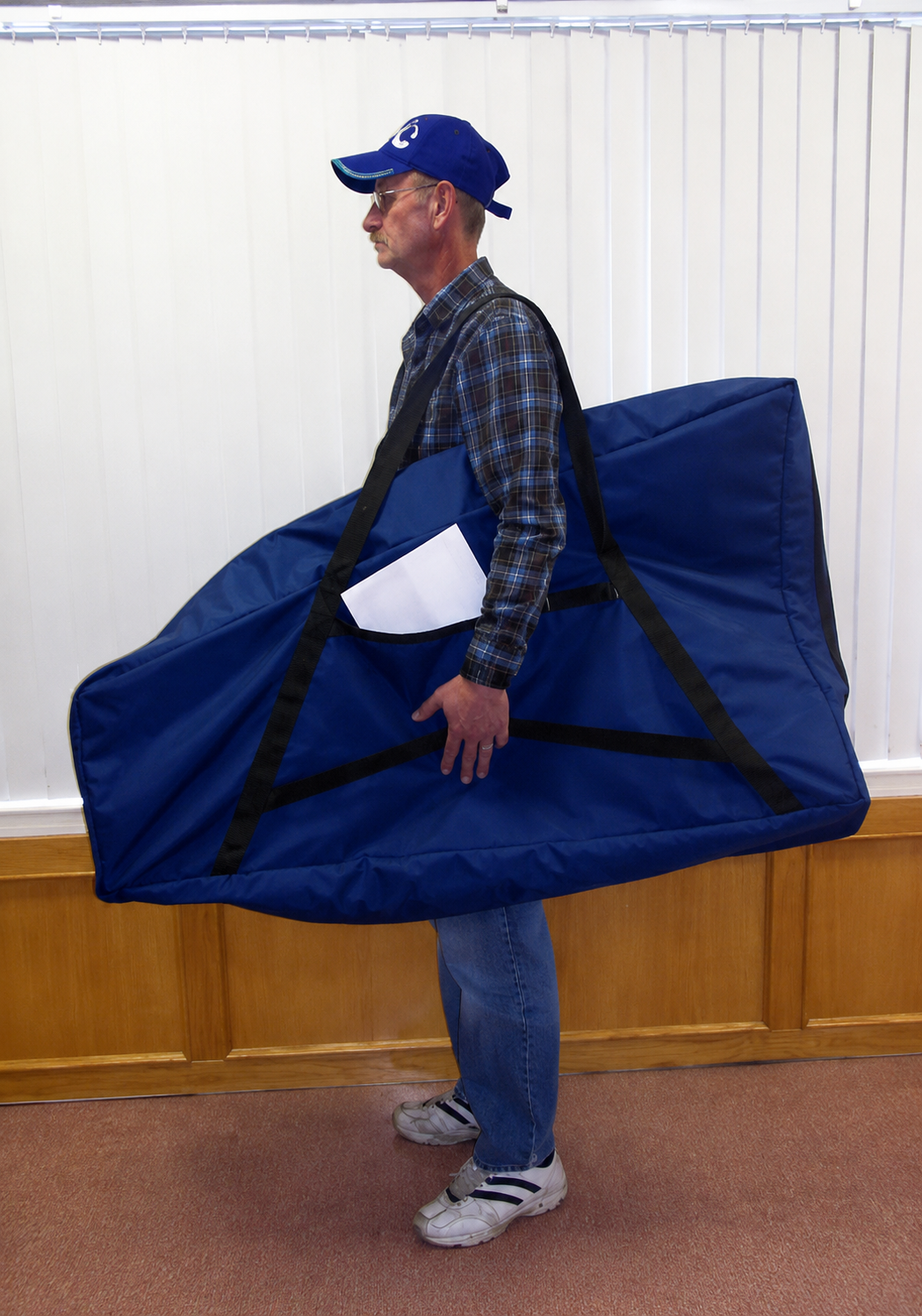 Custom-made protective harp case