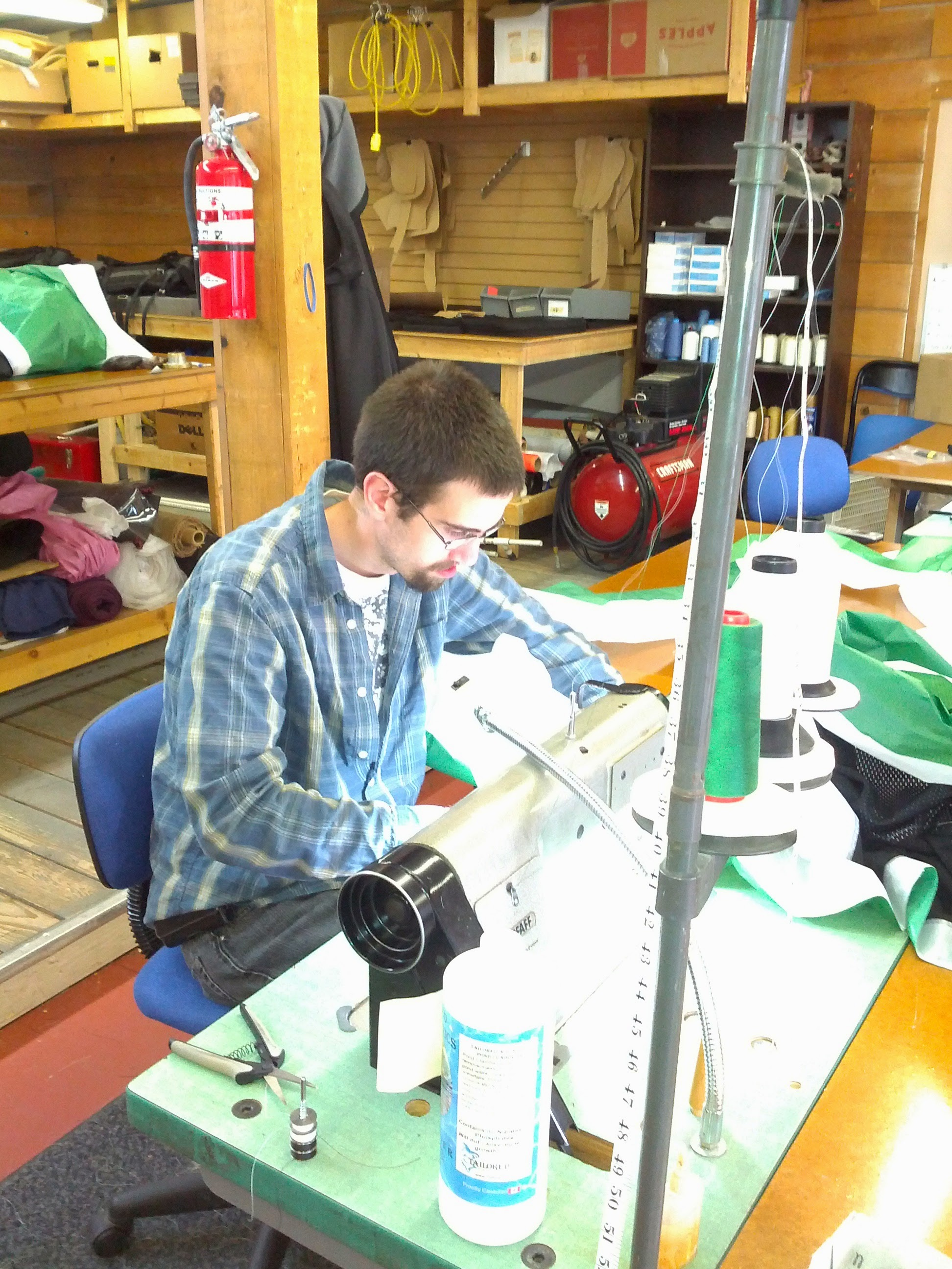 Brent Rayner early in his career at Top Stitch